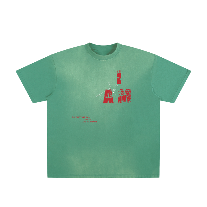 I Am Monkey Washed All-Over Drop Shoulder T-Shirt - 250 GSM