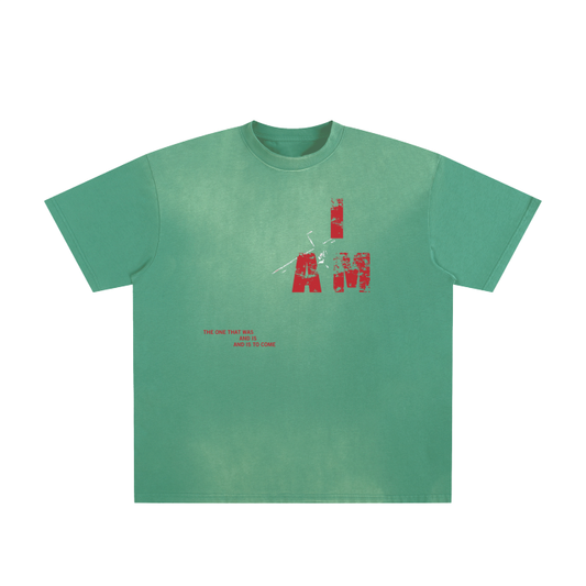 I Am Monkey Washed All-Over Drop Shoulder T-Shirt - 250 GSM