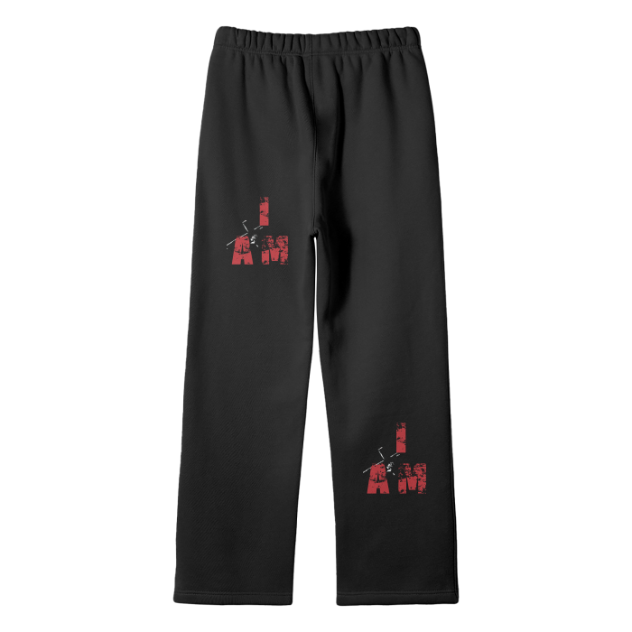 I Am Streetwear Unisex Solid Color Fleece Straight Leg Pants